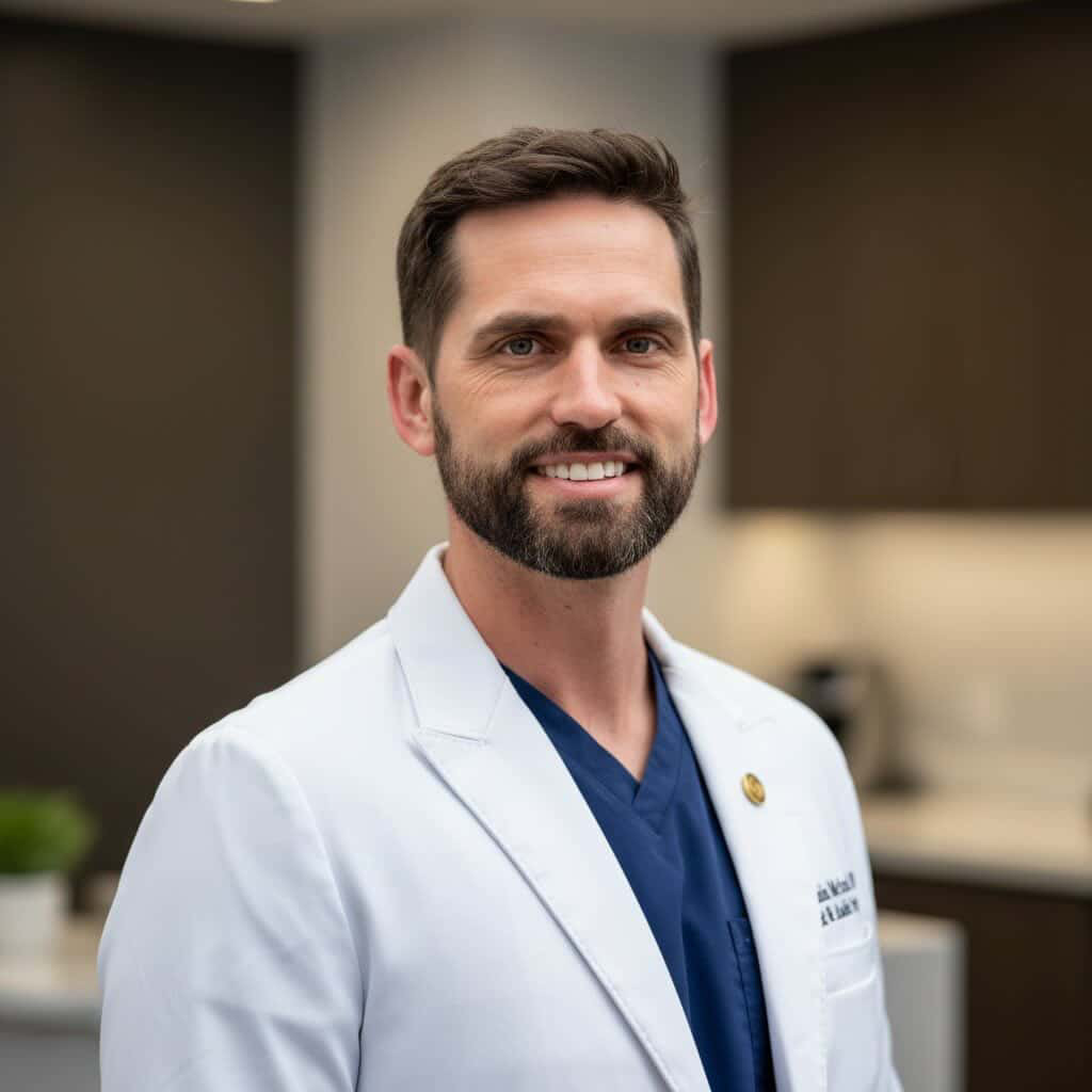 Dr. Ben McGrath, DPM, founder of Alto Foot and Ankle, in the clinic